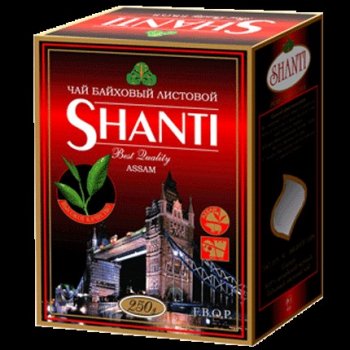 Черный байховый крупнолистовой чай Шанти